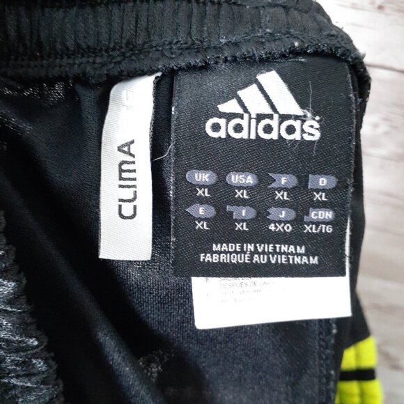 Adidas Climalite Mens Athletic Shorts XL Pull On Drawstring Pockets Black 895 - Picture 3 of 4